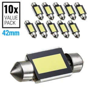 10x 42 MM Festón COB LED Mapa/Cúpula Bombillas Interior 6000K Blanco - Imagen 1 de 7