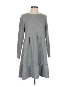 Loft Womens Size Medium Shift Dress Gray Knee Length Casual Cotton - Picture 1 of 10