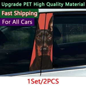 Doberman Pinscher Dog Car Stickers Auto B Pillar Waterproof Halloween Decoration - Picture 1 of 13