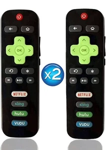 2 Pack Replacement Remote Control for Roku TV. - Picture 1 of 7