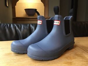 Hunter Ankle Blue Wellies Size 5