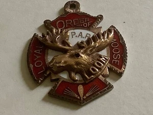 Vintage Loyal Loom Order Of Moose Metal Watch Fob - Picture 1 of 3