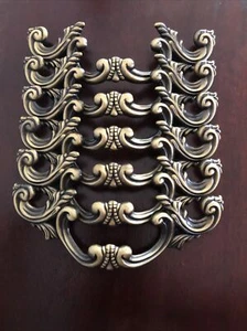 French Provincial Drawer Pulls 3" Lot Of 6 Serpentine Front Curve NEW Handle - Picture 1 of 8