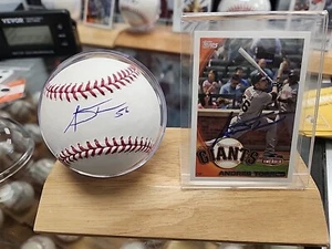 Andres Torres Autographed 2010 WS Baseball , Card And Includes DISPLAY- Tristar - Picture 1 of 3