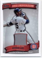 2010 Topps Peak Performance Relics #PPR-DL Derrek Lee Cubs (Series 2)