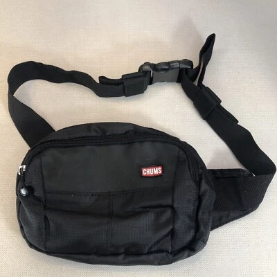 Chums Unisex Riñonera Negro Cinturón Bolso Cintura Ajustable Monedas Dinero Foto 1 de 4
