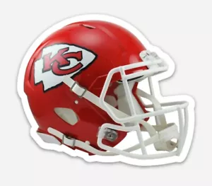 Kansas City Chiefs (STICKER) Football Helmet w/ KC Tomahawk logo Die-cut - Picture 1 of 1