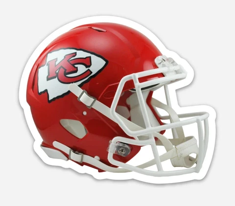 Kansas City Chiefs Magnet Football Helmet w/ KC NFL Tomahawk Vinyl car decal Cover
