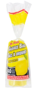 New Scented Small Garbage Trash Bags ~ Lemon (40 Ct) 4 Gallon - Picture 1 of 2