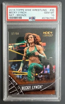 2016 WWE NXT Topps Becky Lynch Called Up Bronze/50 PSA 10 Pop 1 leer Foto 1 de 4