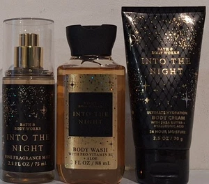 Bath & Body Works Into The Night Travel Size Mist, Body Wash & Cream 2.5oz - Bild 1 von 1