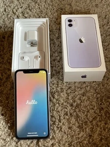 Apple iPhone 11 - 128 GB - Purple Unlocked And Tested. Excellent Shape With Box! - Zdjęcie 1 z 6