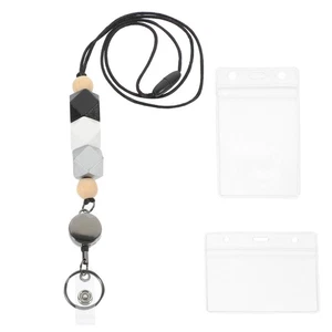 Miss Student Id Card Sleeve with Lanyard Badge Holder Hanging Rope - Picture 1 of 12