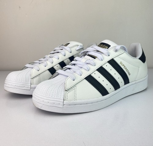 Adidas Superstar bianche nere taglia UK 7