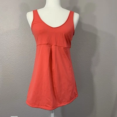 Lucy Active Women’s Orange V-Neck Fitted Athletic Tank Top Yoga Size Medium - Image 1 of 4