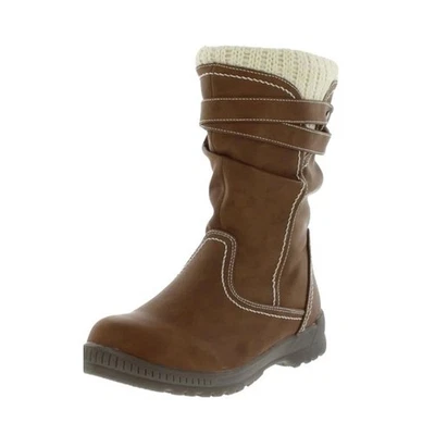 Khombu Womens 7 M Tan Brown Knit Sweater Lined Mid Calf Boots NIB JJ3 - Image 1 of 4