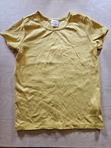 NWOT HANNA ANDERSSON YELLOW SHORT SLEEVE PIMA POWER TEE TOP SHIRT 130 8 - Picture 1 of 5