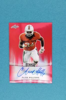 Clive Walford | 2015 Leaf Draft #BA-CW1 Autographs Red #/5 Auto | NM+ - Image 1 of 2