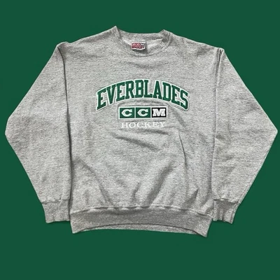 Sudadera De Colección Años 90 Florida Everblades ECHL Hockey sobre Hielo CCM Gris Cuello Redondo XL Foto 1 de 4