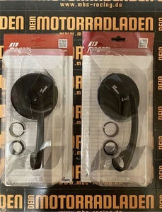 Juego de espejos retrovisores de extremo de manillar Protech negro  - Imagen 1 de 6