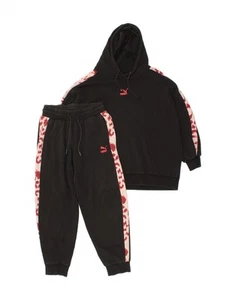 PUMA Womens Oversized Graphic Full Tracksuit UK 10 Small Black BR05 - Picture 1 of 6