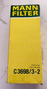MANN-FILTER C3698/3-2 Air Filter 2-Pk Fits Mercedes C/E/GL/SL/G-Class V6 V8 - Foto 1 di 4