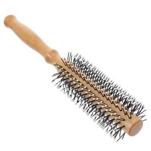 Hairstyling Comb Scalp Massage Comb Wood Handle Round Hair Brush 23 cm - Picture 1 of 12