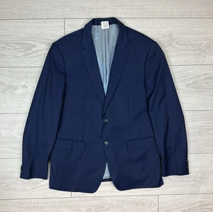Ermenegildo Zegna Vintage Blue Navy Wool/Silk Blazer Jacket Mens Size 58 - Picture 1 of 14
