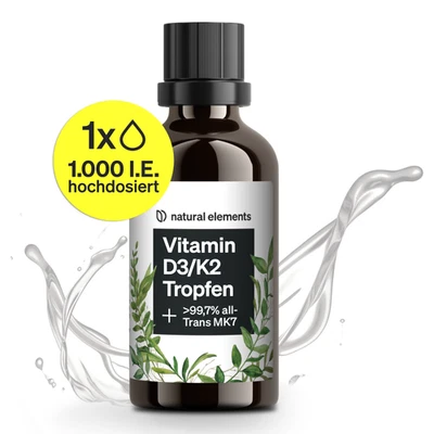 Vitamin D3/K2 Tropfen - 50 ml_für 12 Monate / none - Bild 1 von 4