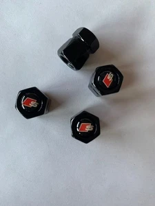 Set 4 Tappi valvole gomme Audi S Line alluminio neri con logo - Foto 1 di 1