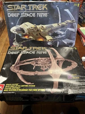 AMT Star Trek Deep  Space Nine With Fibre Optic Kit & Cardassian Ship Model Kits - Image 1 of 4
