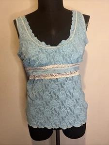 Hanky Panky Blue Lace Camisole Large - Picture 1 of 9