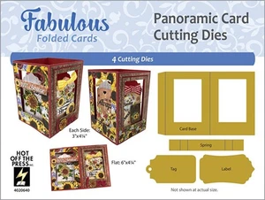 Panoramic Box Card Cutting Dies - Fabulous Folded Crafts for Cardmaking NEW - Picture 1 of 1