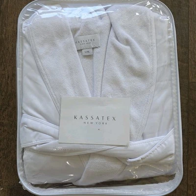 Pottery Barn Tova Kassatex New York Spa Resort Robe L/XL White NEW - Image 1 of 3