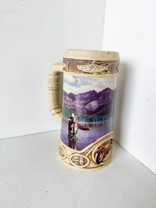 1996 COORS Beer Stein Life In The Rocky Mountains Mug 23970 Fly Fishing - Picture 1 of 8