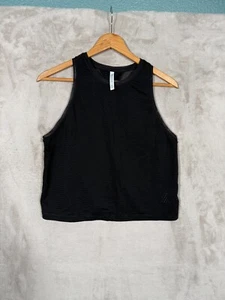 Athleta Tank Top Womens Size XS Black Mesh - Picture 1 of 7