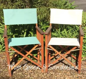 OUTDOOR DIRECTOR CHAIR REPLACEMENT COVERS New Various Colours AUSTRALIAN MADE - Picture 1 of 22