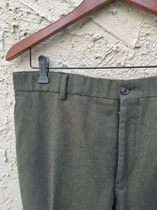 Men’s Ralph Lauren Purple Label Dark Green Wool Pants Made In Italy Size 36/29 - Picture 1 of 11