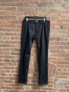 Tomas Maier Mens Pants, Sz 32, Black Chino Italy - Picture 1 of 9