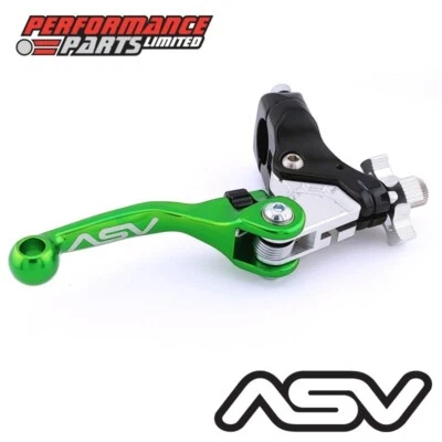 Palanca de freno delantera ASV F4 verde con percha estándar para Honda XR100 R 1981 Foto 1 de 4
