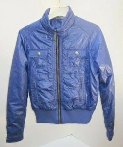 Roxy KEEP WALKING Blue Bomber Style Jacket Full Zip Women's Sz. Medium L@@K NOW - Picture 1 of 8