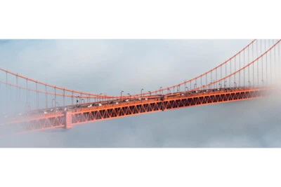Golden Gate Bridge in the Clouds Photo Art Print Poster 18x12 - Image 1 of 3