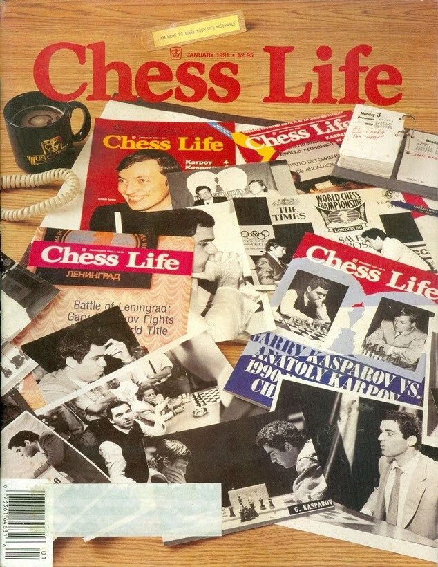 1991 Chess Life Magazine: Garry Kasparov vs Anatoly Karpov  - Image 1 of 1