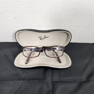 Ray-Ban Eyeglasses RB5187 2442 Tortoise Purple Rectangular Frames 52-16-140 - Picture 1 of 24