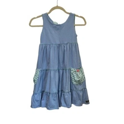 Matilda Jane Girls 10 Happy And Free Mission Bay Dress Blue Sleeveless 21001D - Image 1 of 4