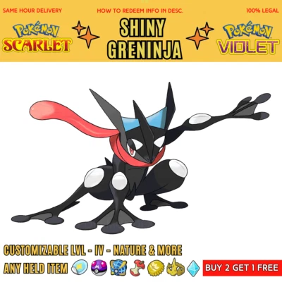 Pokemon Scarlet And Violet ✨SHINY 6IV Greninja✨ - Image 1 of 3
