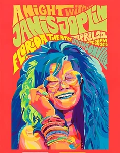 Janis Joplin at The Florida Theater Reprint 13" x 19" Concert Poster - Picture 1 of 3