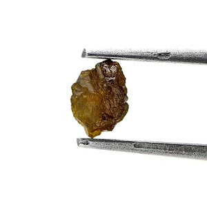 Rough Diamond 0.65tcw Grayish Yellow Sparkling Natural Irregular Shape For Jewel - Imagen 1 de 13