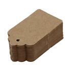 Pack 50 Rustic 40mmx70mm Scalloped Kraft  Card,Blank Brown Tag,DIY Tag7844