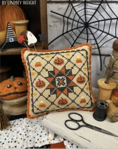 Primrose Cottage Counted Cross Stitch Pattern ~ Halloween Quilt - Picture 1 of 2